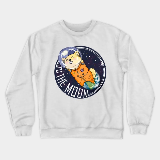 To The Moon Crewneck Sweatshirt by Haptica